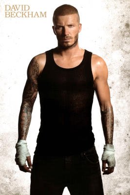 David Beckham (Vest) Sports Poster Print + Adult + Home Decor + High-Quality Print with Vibrant Colors + 24x36 inches +