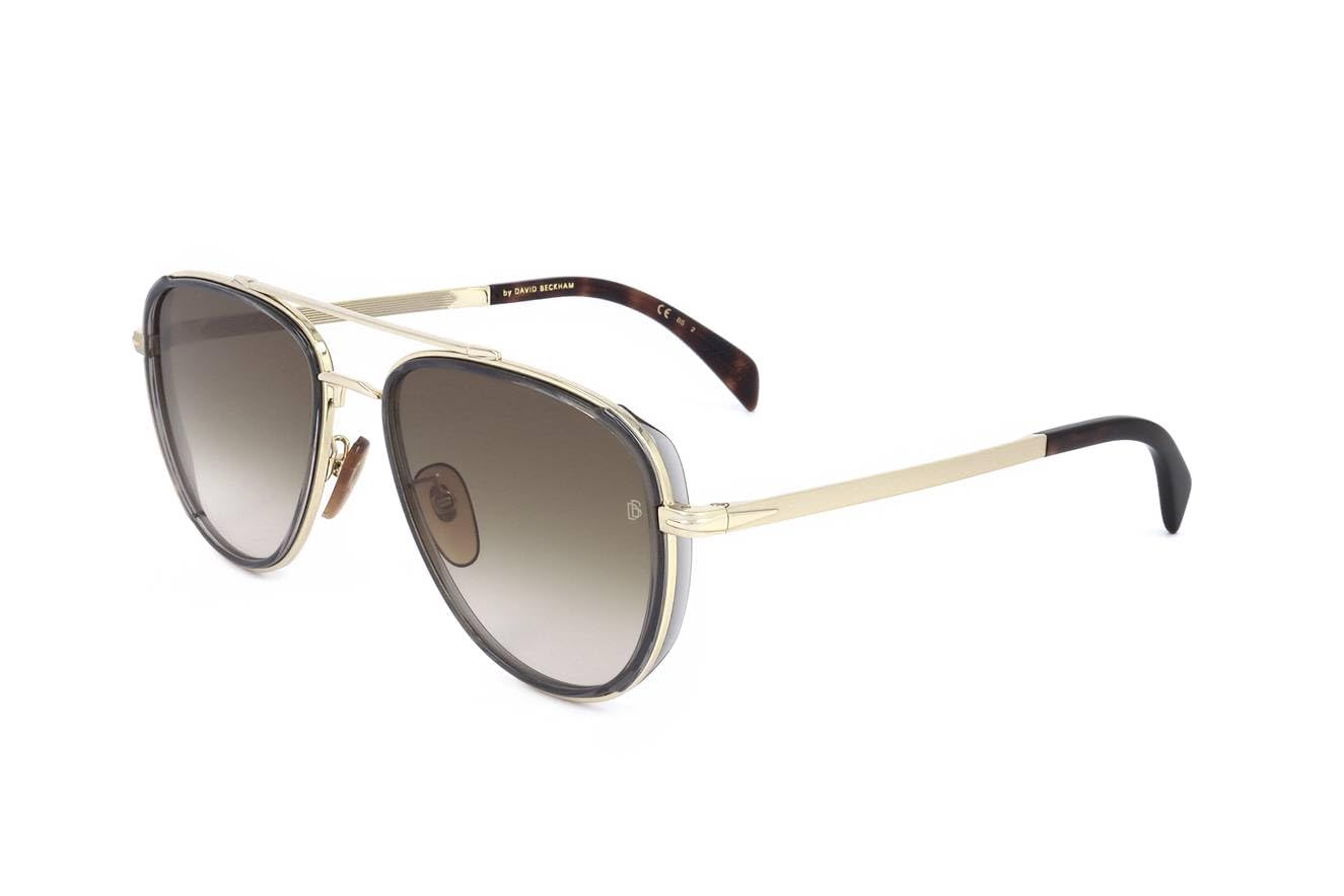 David Beckham DB 7068/G/S Gold/Grey Shaded Sunglasses for Men - Trendy & Stylishiators